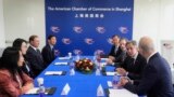 دیدار آنتونی بلینکن وزیر امور خارجه آمریکا با مدیران برخی شرکت‌های آمریکایی در شانگهای، چین - ۲۵ آوریل ۲۰۲۴ 
