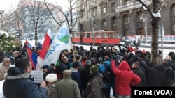 Protest ispred Vlade Srbije (Foto: Fonet)