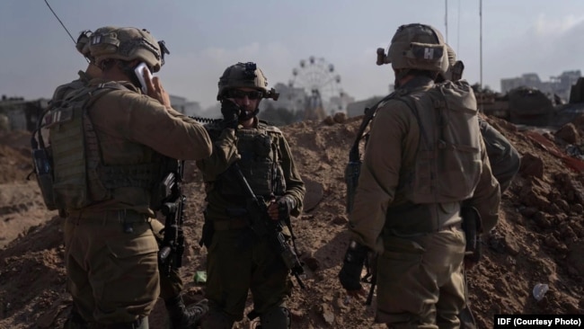 以色列国防军士兵在加沙。