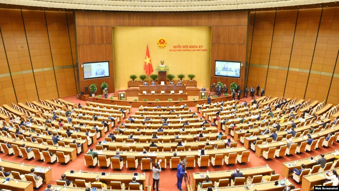Quốc hội Việt Nam tại phiên bế mạc ngày 11/1/2022. Photo Quochoi.