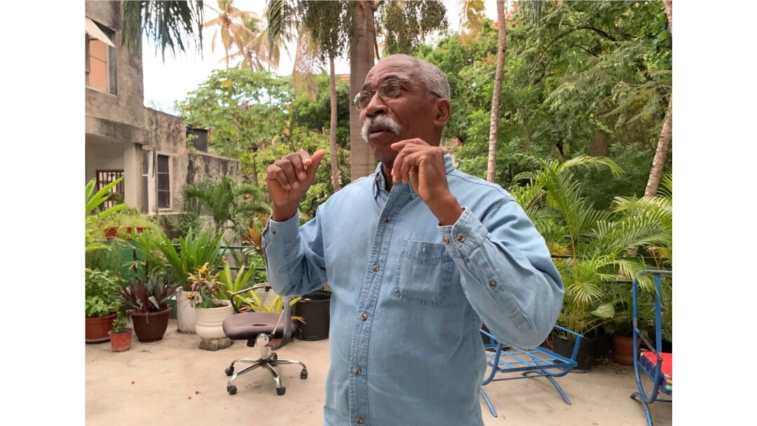 FILE - Haitian Senator Patrice Dumont gestures during an interview with Reuters in Port-au-Prince, Haiti, July 15, 2021.
