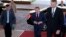 Бывший президент Украины Леонид Кучма прибыл на переговоры в Минск. 5 сентября 2014 г.