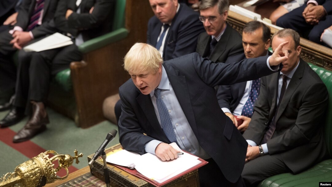 Britanski premijer Boris Džonson govori u parlamentu, 4. septembar 2019.