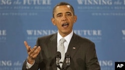 President Barack Obama speaks at Kenmore Middle School in Arlington, Va., March 14, 2011