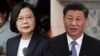  Presidentes de Taiwan Tsai Ing-wen (à esquerda) China Jinping 