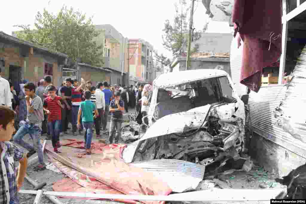 The town of Cizre in southteastern Turkey after weeklong curfew lifted