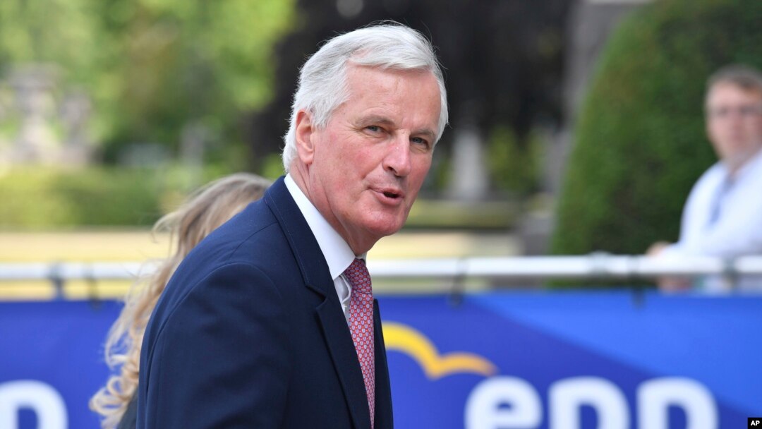 The EU chief Brexit negotiator Michel Barnier arrives for an EPP meeting in Brussels, June 22, 2017