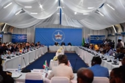 Participants of the Somali Partnership Forum, a two-day meeting between Somali leaders and international community, are seen in Mogadishu, Somalia. (Source - Twitter @US2SOMALIA)