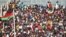 FILE - Many people in Malawi are expected to throng Kamuzu Stadium this week end for soccer matches following an injunction against social gathering restriction. (Lameck Masina/VOA)