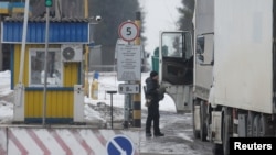 Пункт пропуска на границе Украины и Беларуси