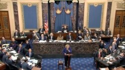 House impeachment manager Rep. Zoe Lofgren, D-Calif., speaks during closing arguments in the impeachment trial against President Donald Trump in the Senate at the U.S. Capitol in Washington, Feb. 3, 2020, in this image from video.