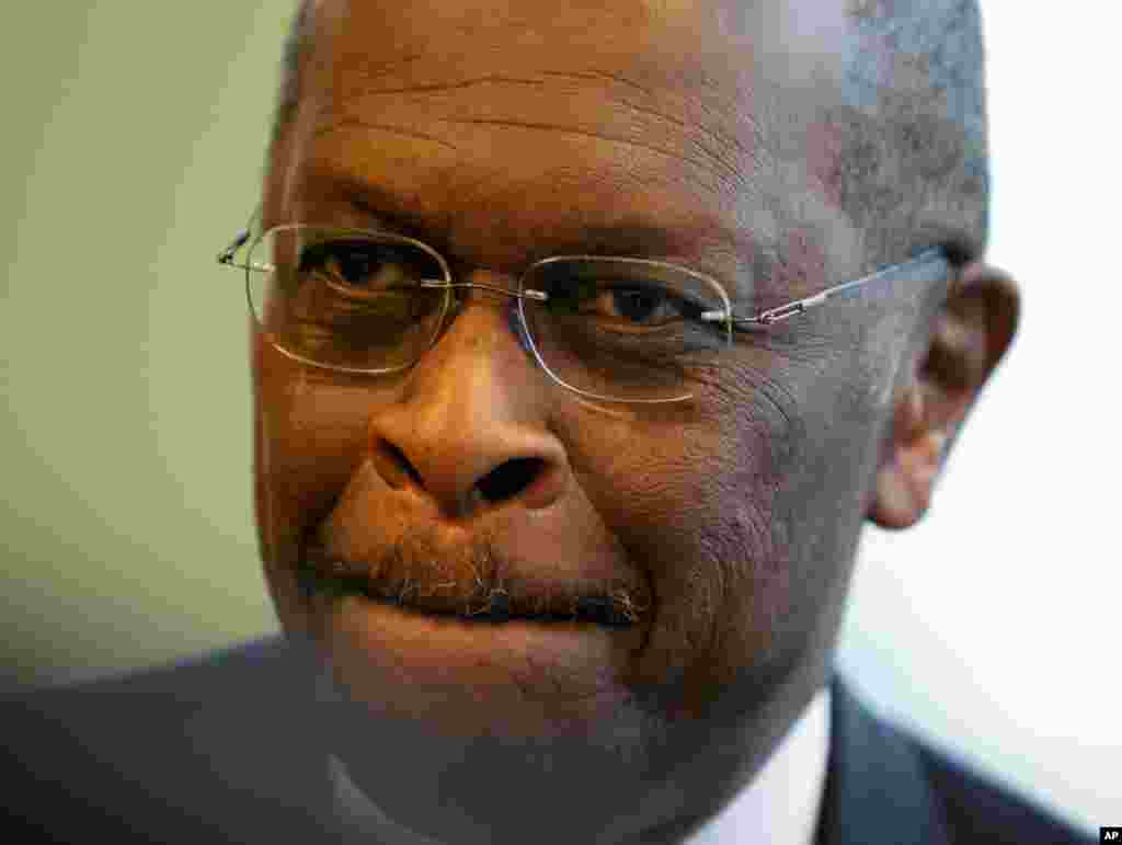 赫尔曼.凯恩，乔治亚州商人，曾任美国一家大型匹萨饼连锁店的首席执行官。在试图限制政府权力的茶党保守派人士中颇受欢迎。