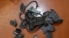 A photo taken on Sept. 18, 2024, in Beirut's southern suburbs shows the remains of exploded pagers on display at an undisclosed location in Lebanon.