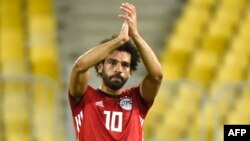 Mohamed Salah remporte le match de qualification à la Coupe d’Afrique de 2019 entre l’Egypte et le Niger le 8 septembre 2018.