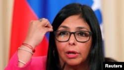 Delcy Rodríguez es la actual vicepresidenta ejecutiva del gobierno en disputa de Venezuela y es miembro de la comisión presidencial que coordina la lucha contra la COVID-19.