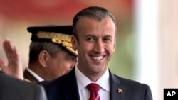 FILE - Venezuela's Vice President Tareck El Aissami in a Feb. , 2017 photo. (AP Photo/Fernando Llano)