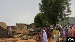 Cinq villages du district de Jibia ont été inondés entre la frontière du Niger et du Nigeria, le 17 juillet 2018. (VOA)