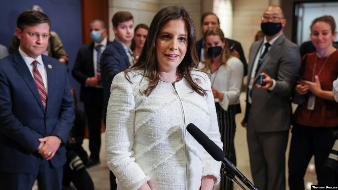 El Caucus Republicano de la Cámara de Representantes votó a Elise Stefanik para presidente de la conferencia republicana, en Washington DC, el 14 de mayo del 2021. 