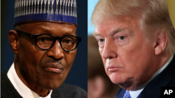 Buhari (Hagu) Trump (Dama)