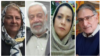 از راست:‌ محمد نوریزاد، زهرا جمالی، هاشم خواستار و گیتی پورفاضل از امضاکنندگان بیانیه ۱۴ 