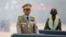 FILE - Myanmar's junta chief Senior General Min Aung Hlaing presides over an army parade on Armed Forces Day in Naypyitaw, March 27, 2021. 
