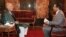VOA's Ahmad Fawad Lami conducted an exclusive on-camera interview with President Karzai, July 14. 