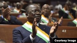 Le président du Sénat Jeannot Ahoussou Kouadio, à Yamoussoukro, le 5 avril 2018. (Facebook/Jeannot Ahoussou Kouadio)