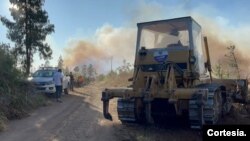 Incendio forestal Ecuador 29 de agosto 2024. Foto: Cuenta oficial de la Secretaría Nacional de Gestión de Riesgos de Ecuador.