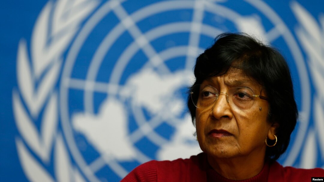 FILE - U.N. High Commissioner for Human Rights Navi Pillay.