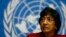 FILE - U.N. High Commissioner for Human Rights Navi Pillay.
