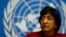 U.N. High Commissioner for Human Rights Navi Pillay attends a news conference at the United Nations European headquarters in Geneva, Switzerland, Dec. 2, 2013. 