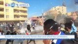 VOA60 Africa - Sudan Security Forces Kill 4 Protesters as Thousands Rally