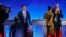Pete Buttigieg i Joe Biden prije demokratske debate u Mančesteru, 7. februar 2020. (Foto: Elise Amendola)
