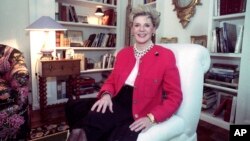 Judith Krantz, poses in an undated file photo during an interview at her home in the Bel Air section of Los Angeles, Ca. Krantz died Saturday, June 22, 2019 in her Bel Air home, said her son Tony Krantz. She was 91.