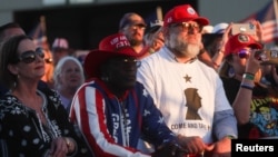 Supporters of former U.S. President Donald Trump attend his first campaign rally after announcing his candidacy for president in the 2024 election at an event in Waco, Texas, March 25, 2023.