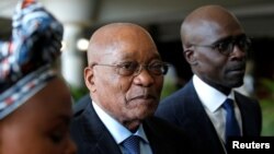 South African President Jacob Zuma tours the World Economic Forum on Africa meeting in Durban, South Africa, May 3, 2017.