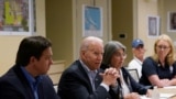 El presidente de Estados Unidos y la primera dama visitan Surfside