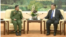 中国国家主席习近平2017年11月24日在北京会见缅甸国防军总司令敏昂莱（视频截图）