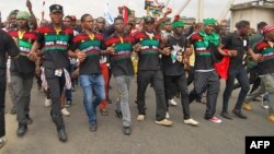 'Yan Kungiyar IPOB masu Fafutukar Kafa Kasar Biafra.