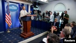 Obama na jučerašnjoj konferenciji za novinare u Beloj kući