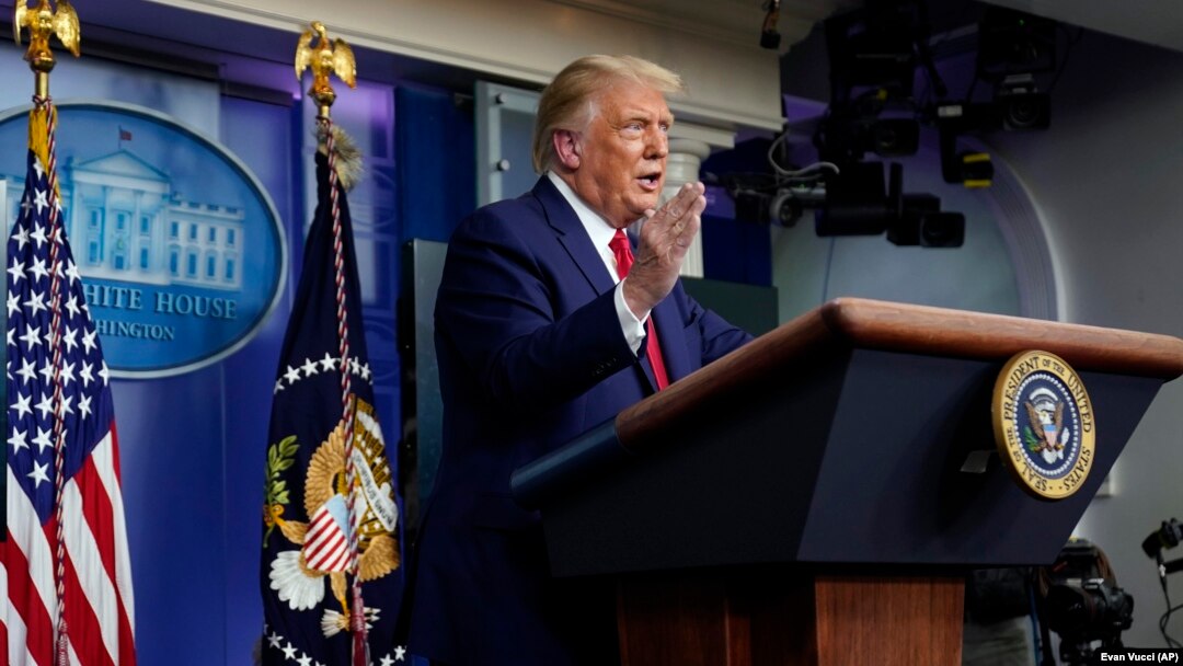 Tổng thống Donald Trump họp báo tại Tòa Bạch Ốc ngày 16/9/2020.