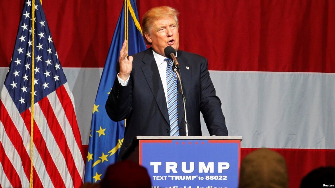 Kandidat presiden AS partai Republik Donald Trump berbicara di acara kampanyenya di negara bagian Indiana. (Foto: dok.)