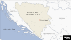 Mapa Bosne i Hercegovine.