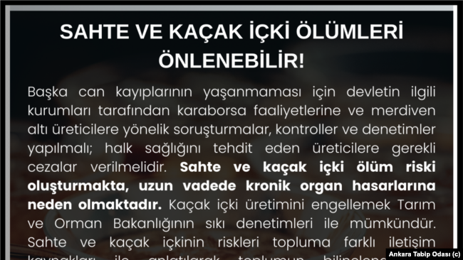 Ankara Tabip Odası: “Karaborsa faaliyetleri önlenmeli, cezalandırmalar yapılmalı”