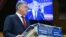 Президент України Петро Порошенко під час виступу на засіданні Парламентської асамблеї Ради Європи. Страсбург, 11 жовтня 2017 року