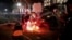 USA, Visconsin, Kenosha, An incendiary device goes off in front of a Kenosha Country Sheriff Vehicle as demonstrators take part in a protest following the police shooting of Jacob Blake