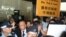 香港團體和政黨遊行到泰國領事館抗議（美國之音海彥拍攝）