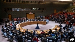 安理会成员国在联合国总部举行会议。(2023年12月22日)