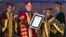 Afghan President Hamid Karzai receives an honorary degree from his Indian counterpart Pranab Mukherjee, second right, at the Lovely Professional University in Jalandhar, India, May 20, 2013.