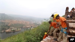 State Disaster Response personnel perform a search operation at a watchtower of the 12th century Amber Fort where 11 people were killed after being struck by lightning in Jaipur, Rajasthan state, India, July 12, 2021.